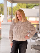 midweight sweater with crew neckline