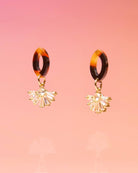 Rose & Lee Co Tiny & Dainty Earrings, Tortoise Earrings