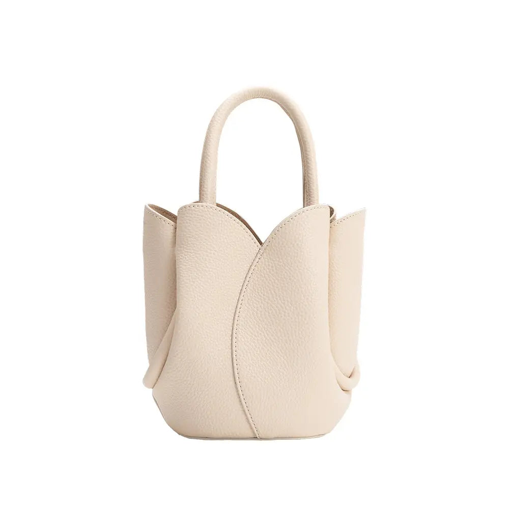 Mini Tulip Shaped Bag in Bone