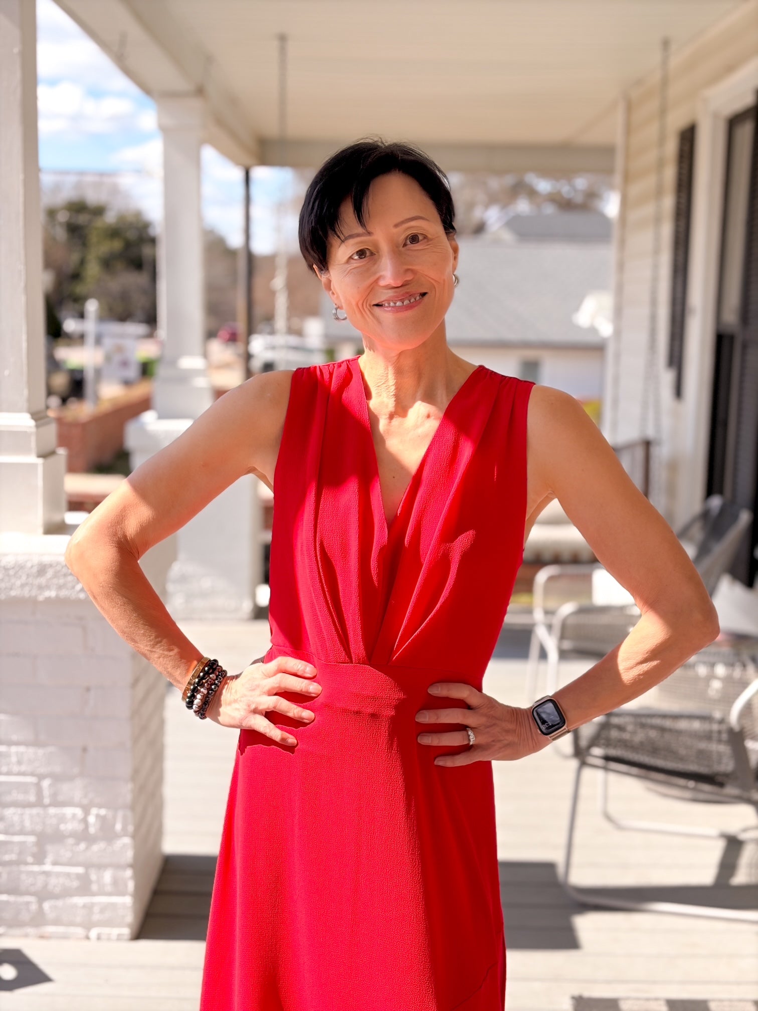 Red Sleeveless Event Maxi Dress