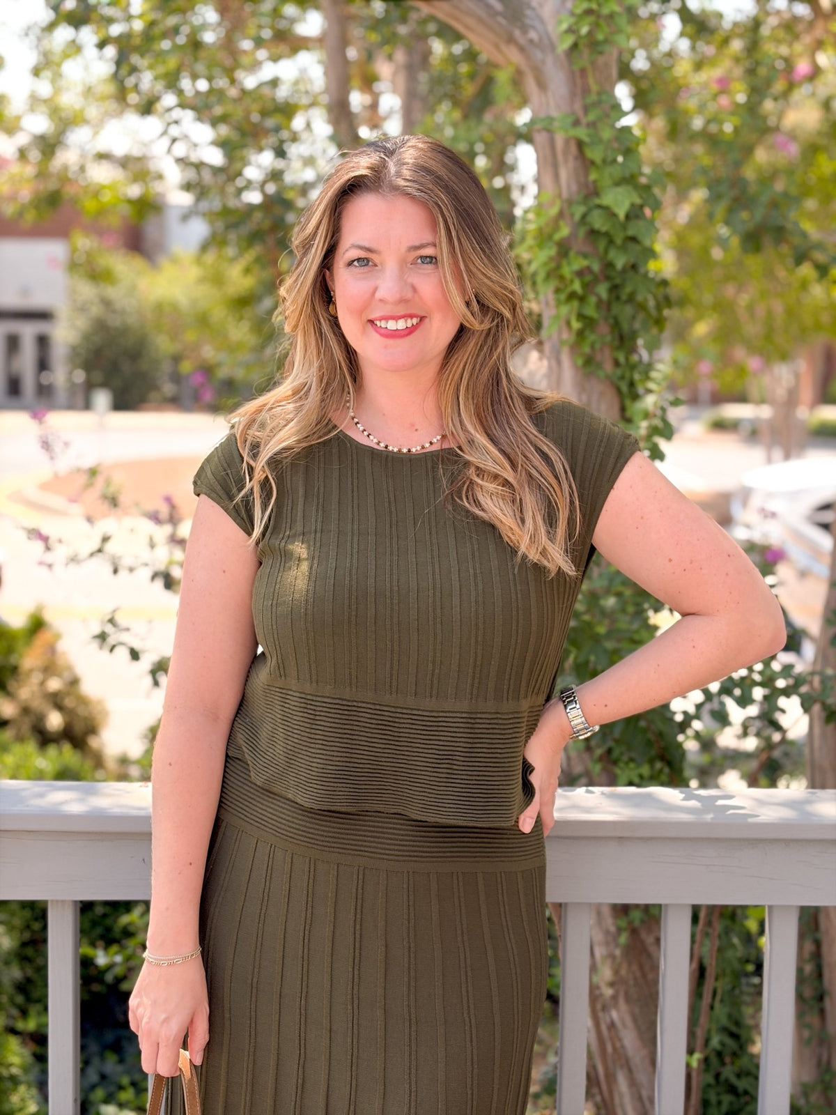 Rose & Lee Co Ty Dress, Olive Work Dress