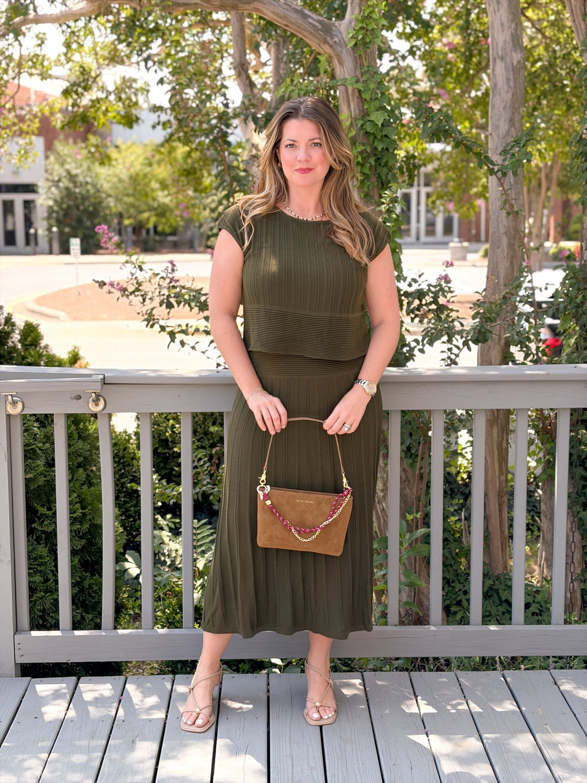 Rose & Lee Co Ty Dress, Olive Work Dress