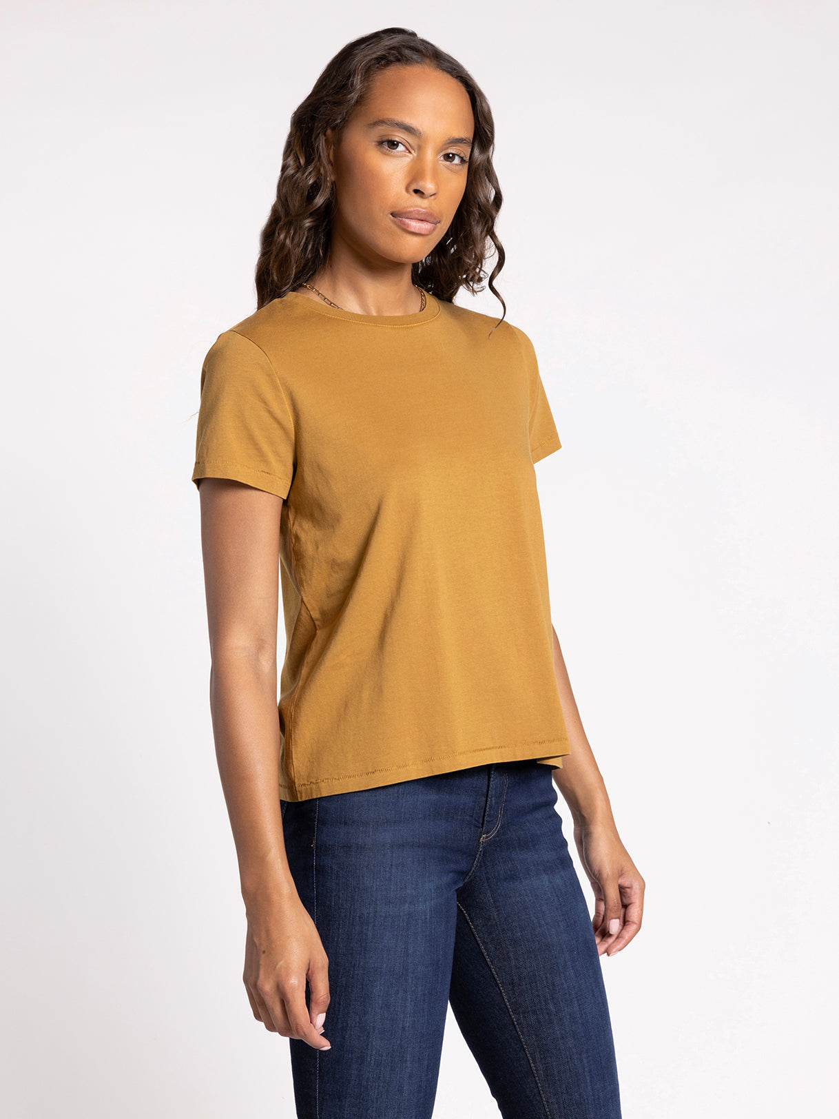 Bronze Brown Short Sleeve Top Apex Ethical Boutique