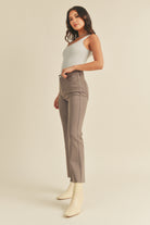 Taupe Flare Cropped Jeans Apex Ethical Boutique
