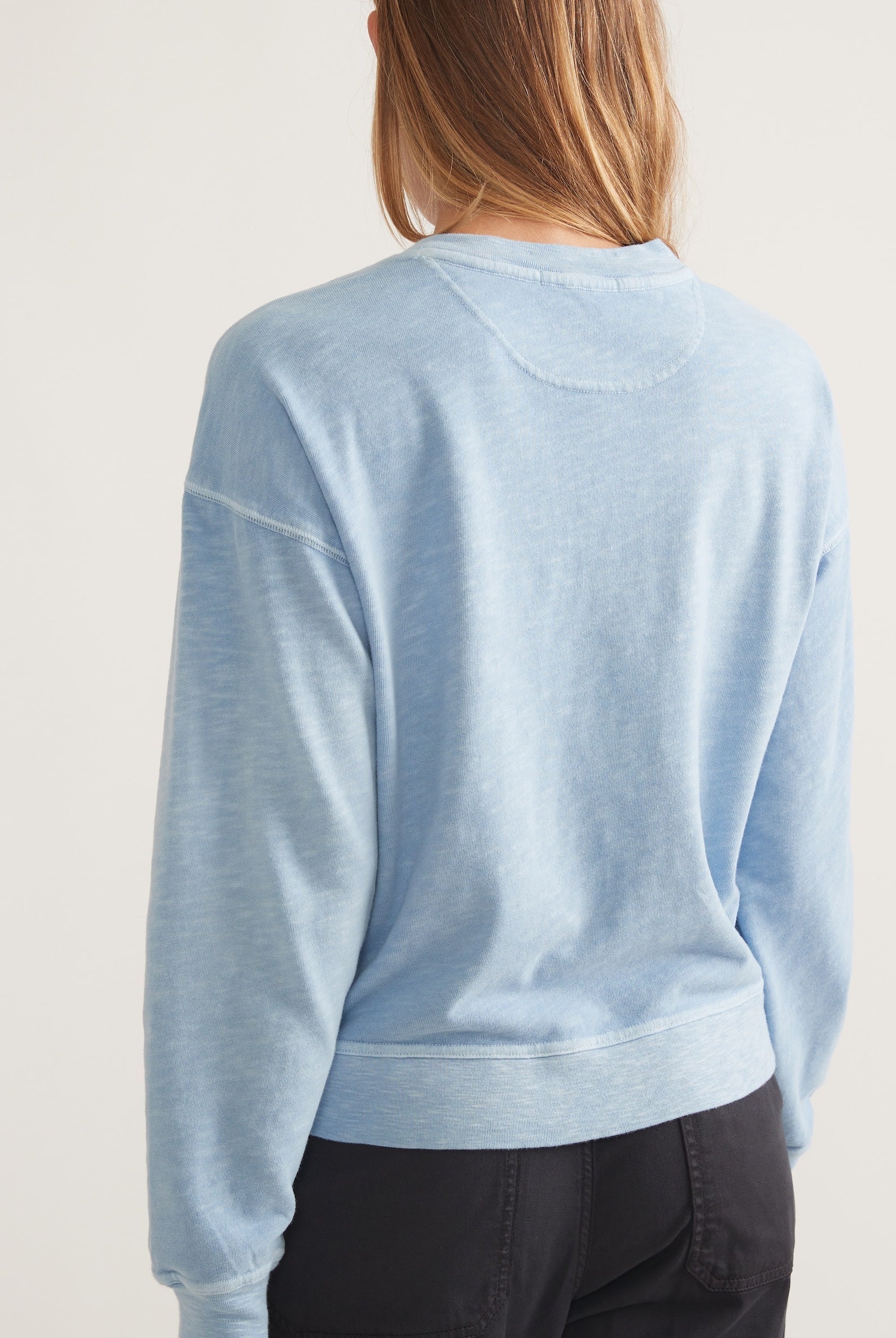Light Blue Crewneck Sweatshirt Apex Ethical Boutique