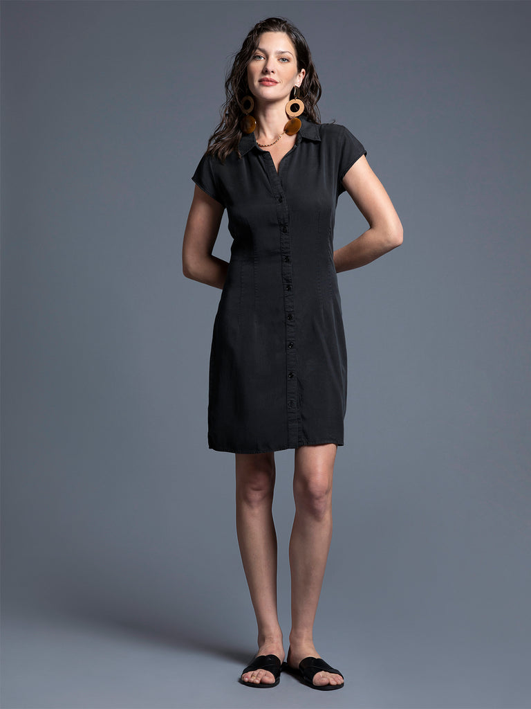 Washed Black Dress Apex Ethical Boutique
