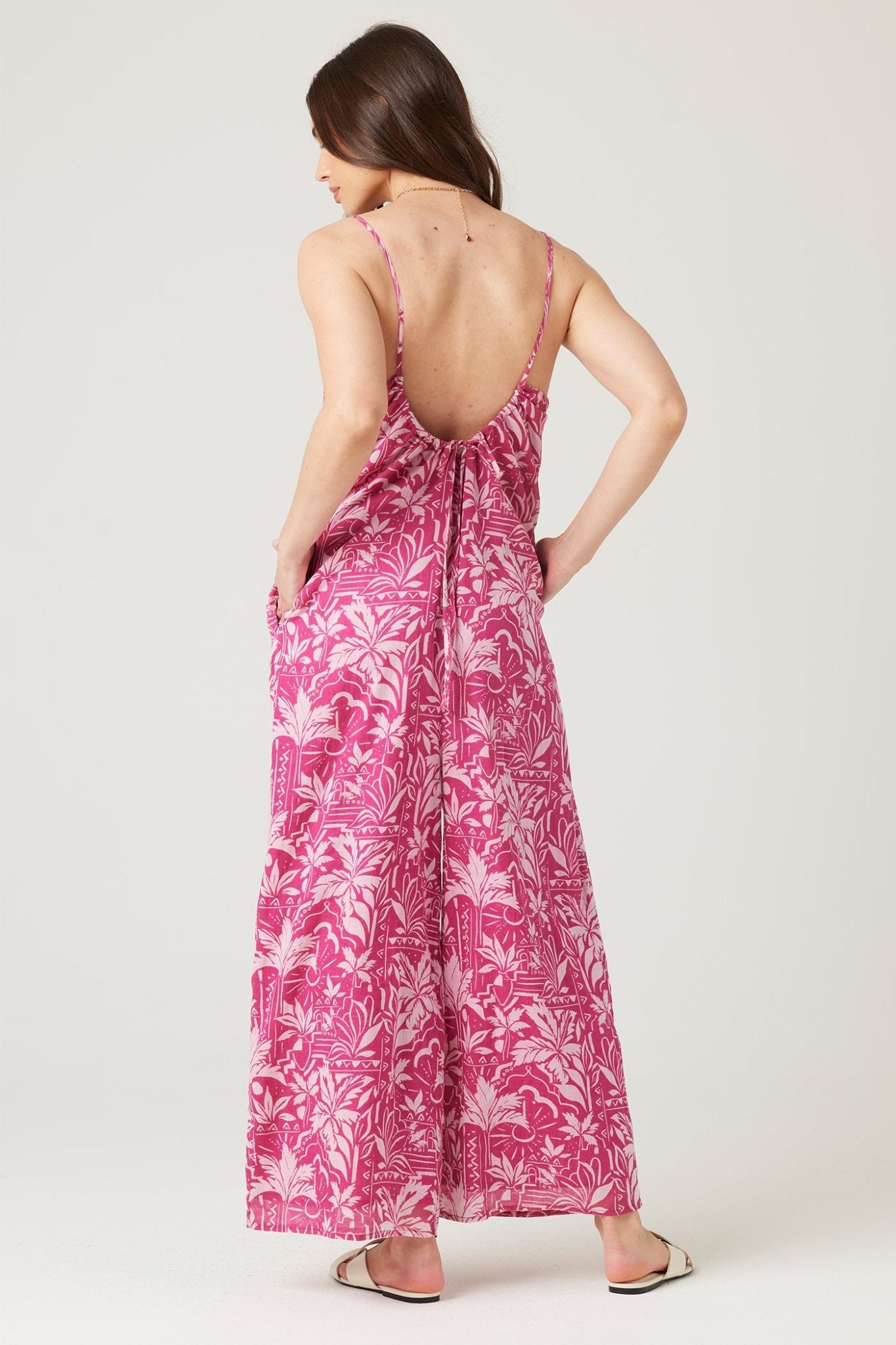 Rose & Lee Co Arnaz Jumpsuit, Bright Fuchsia unknown