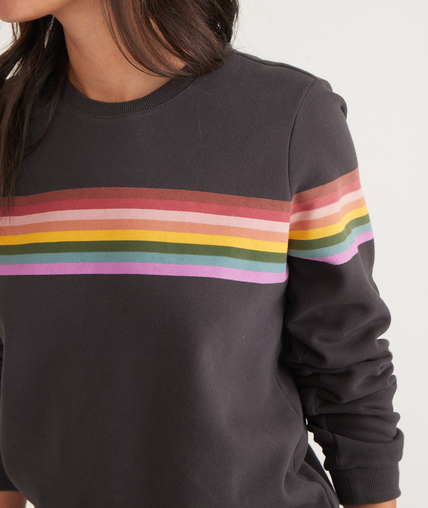 Colorful Striped Sweatshirt Apex Ethical Boutique