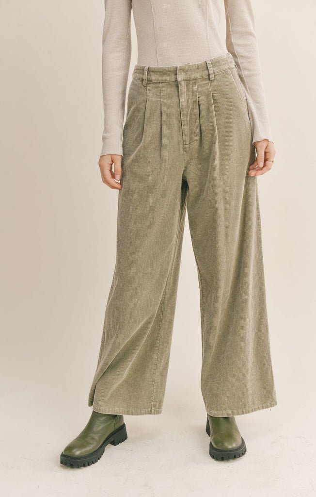 Green Cord Pants Apex Ethical Boutique