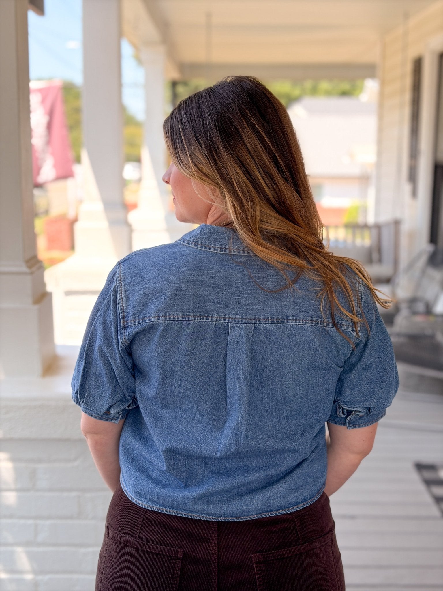 Rose & Lee Co Valerie Top, Vintage Havana short sleeve