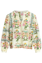 Rose & Lee Co Valley Spring Top, Powder Blue Long Sleeve