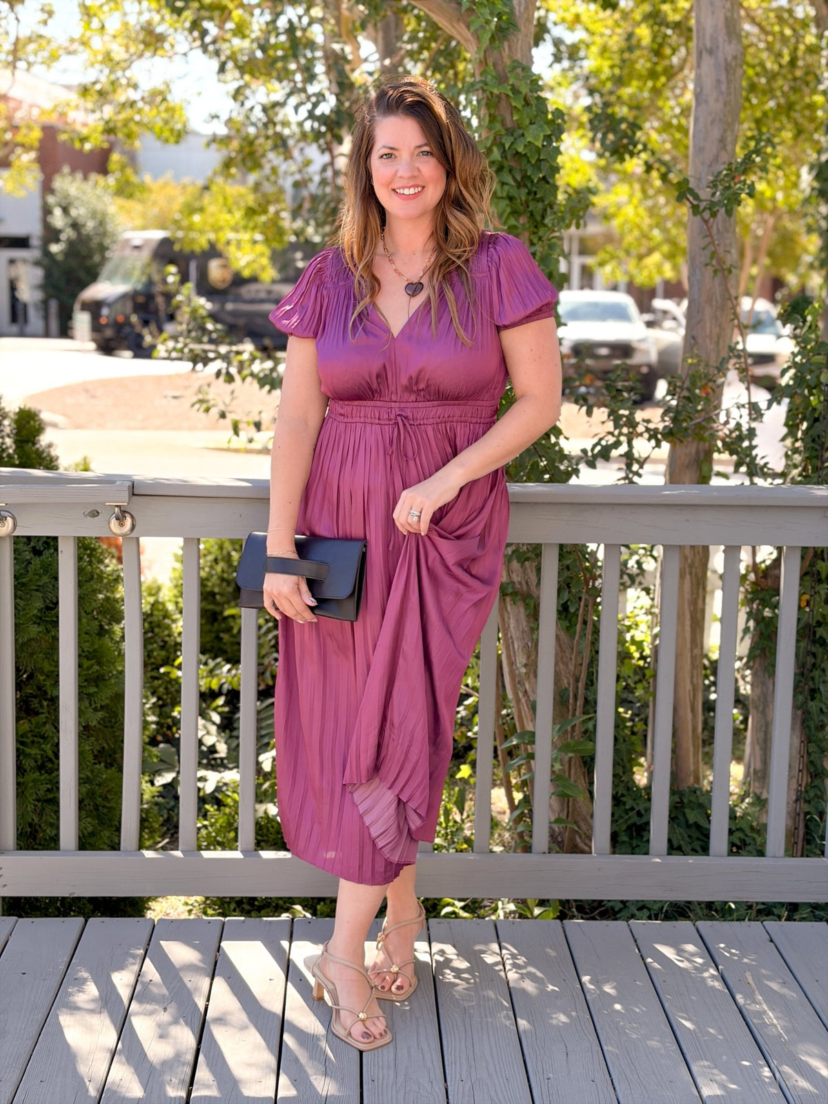 Rose & Lee Co Vera Dress, Berry Event Dress