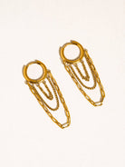 Rose & Lee Co Vianne Multi Chain Drop Earrings, 18k Gold Earrings