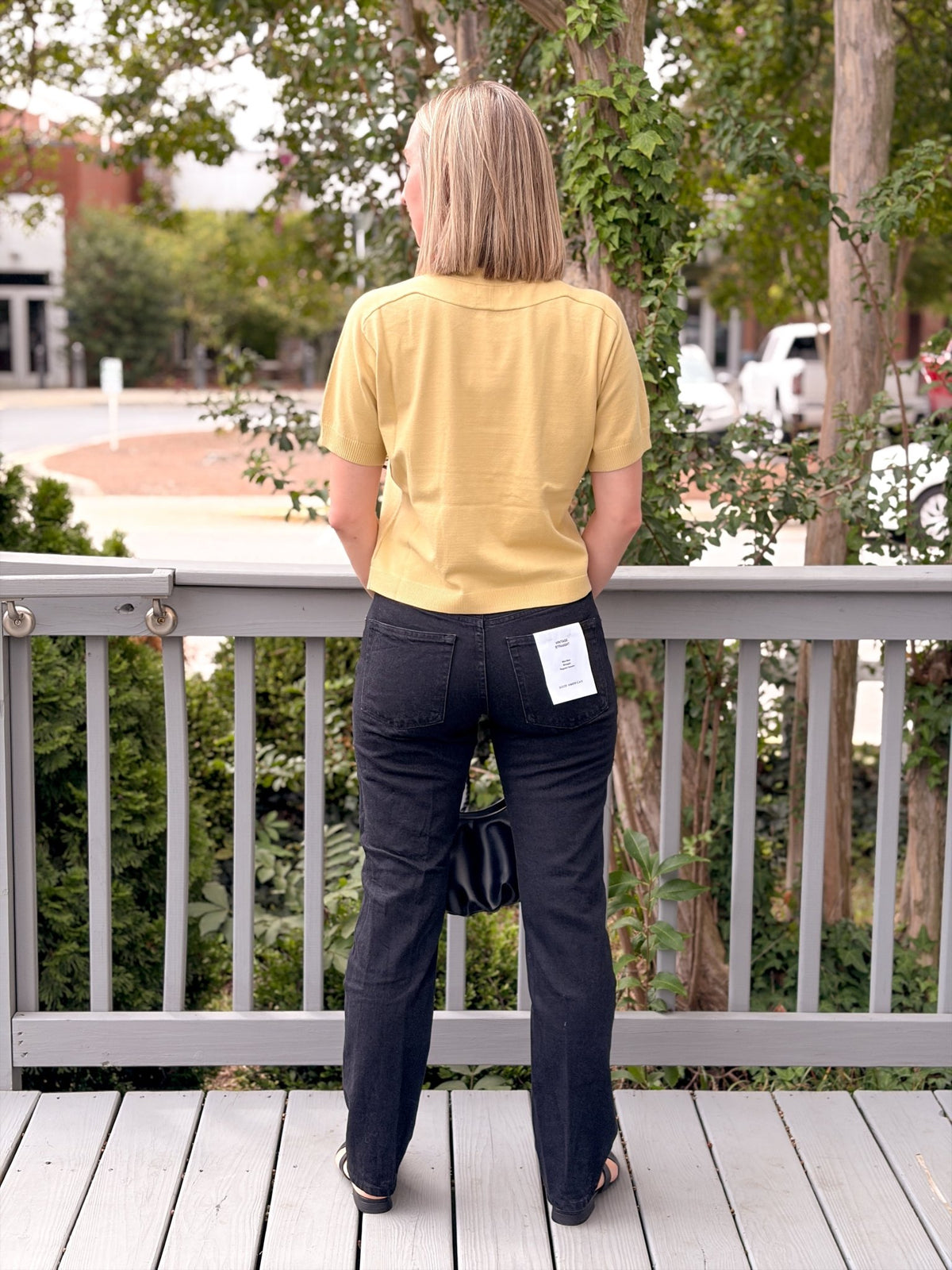 Rose & Lee Co Vintage Straight Jeans, Black441 by Good American Denim