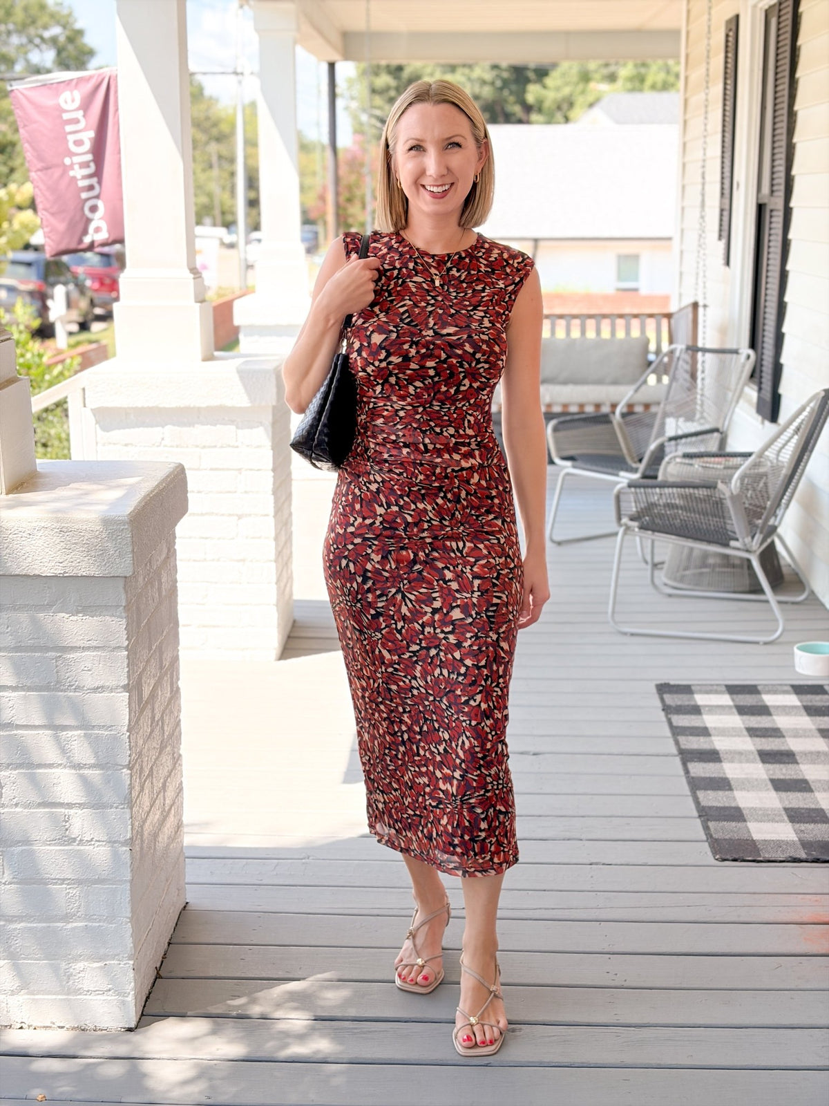 Rose & Lee Co Virginia Dress, Red/Black Work Dress