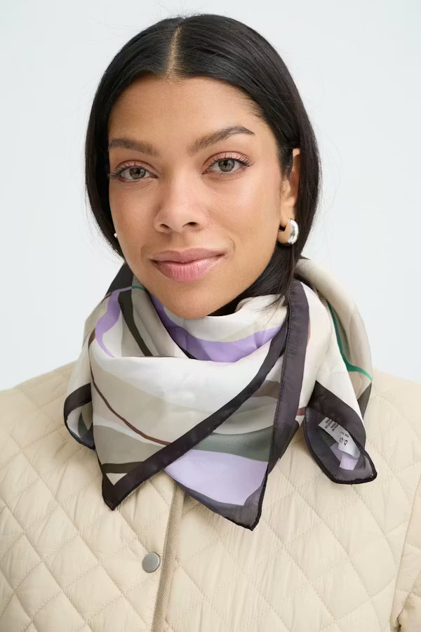 Multi Colored Striped Neck Scarf