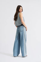 Two Tone Mid Rise Jeans
