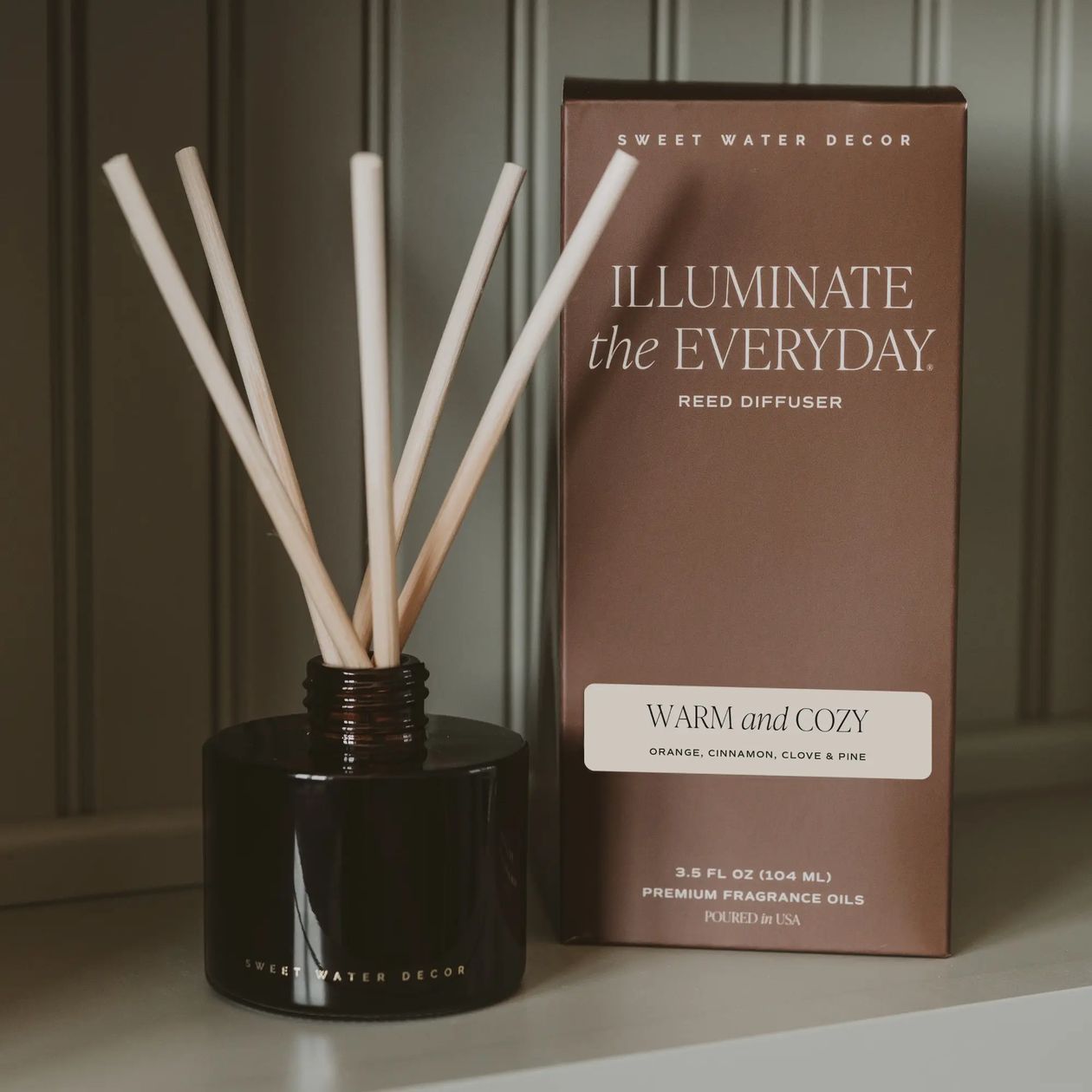 Rose & Lee Co Reed Diffuser, Warm and Cozy Candles
