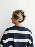 Rose & Lee Co Midi Wavy Hold Everything Claw Clip, Black Hair