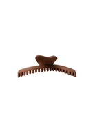 Rose & Lee Co Midi Wavy Hold Everything Claw Clip, Dark Brown Hair