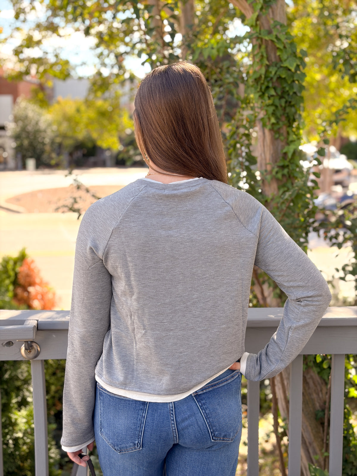 Rose & Lee Co West Coast Top, Heather Grey by Project Social T Long Sleeve