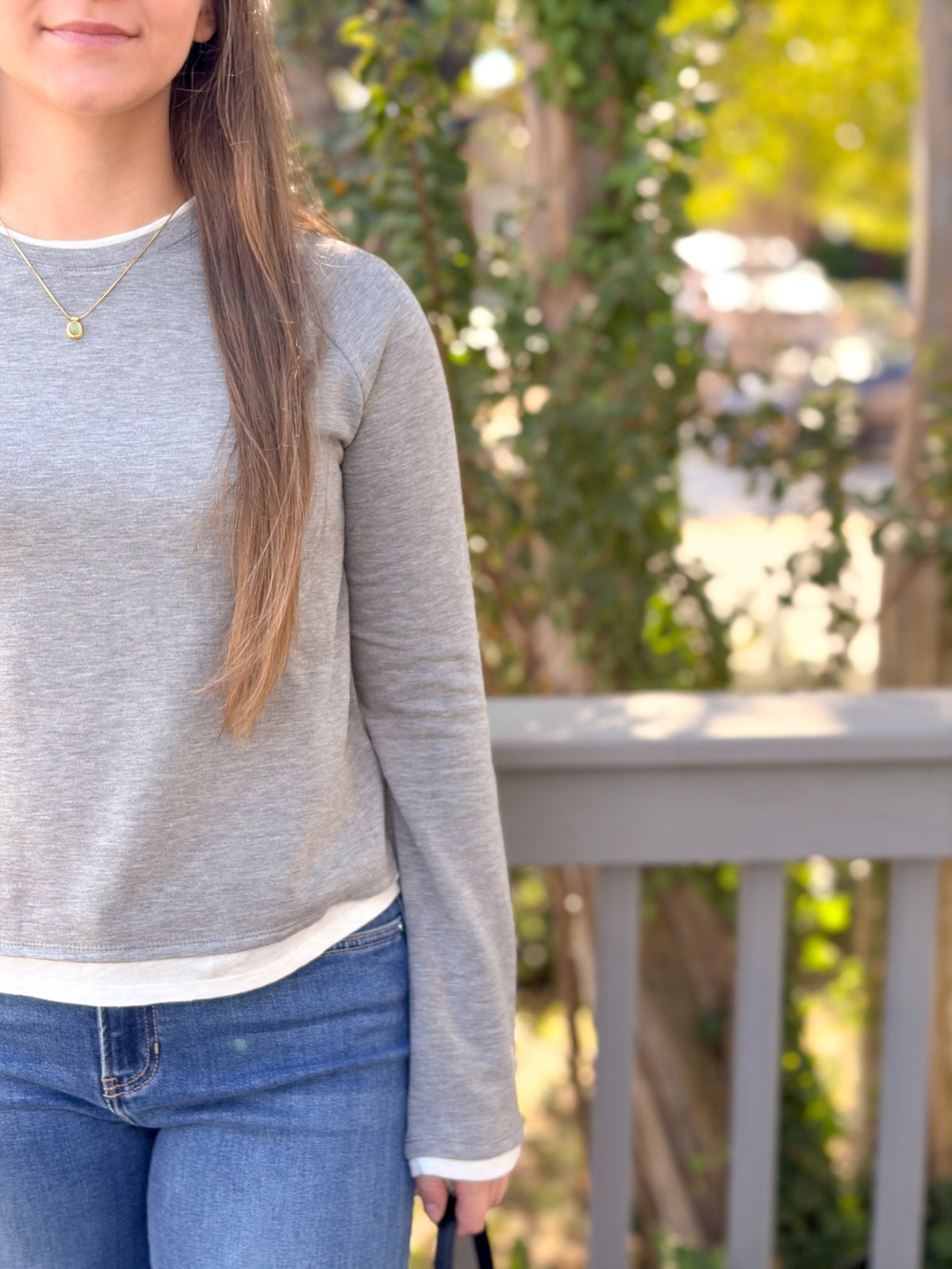 Rose & Lee Co West Coast Top, Heather Grey by Project Social T Long Sleeve
