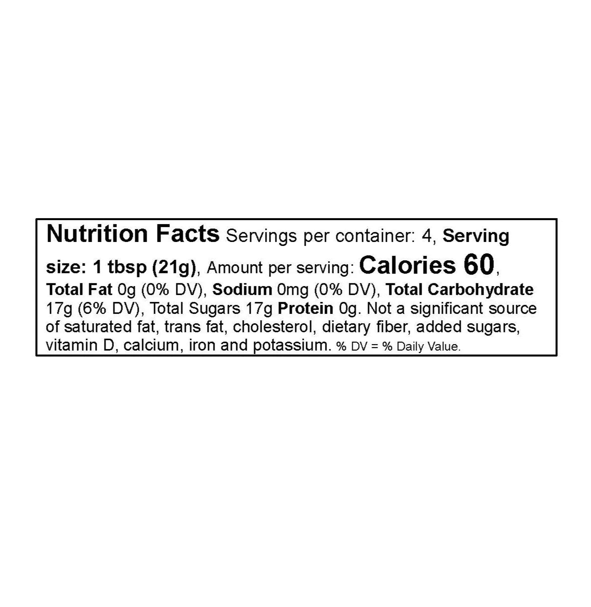 Whipped Honey Sample Set Nutrition Facts