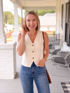 Rose & Lee Co Sharon Tank, Cream Tanks