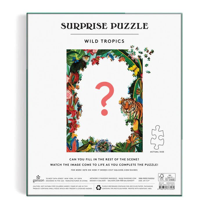 Rose & Lee Co 1000 Piece Surprise Puzzle, Wild Tropics Home & Gifts