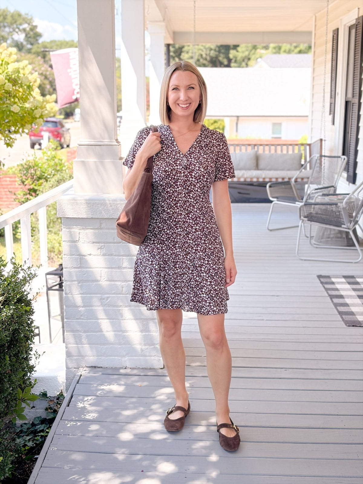 Rose & Lee Co Winnie Dress, Blackberry Vines Work Dress