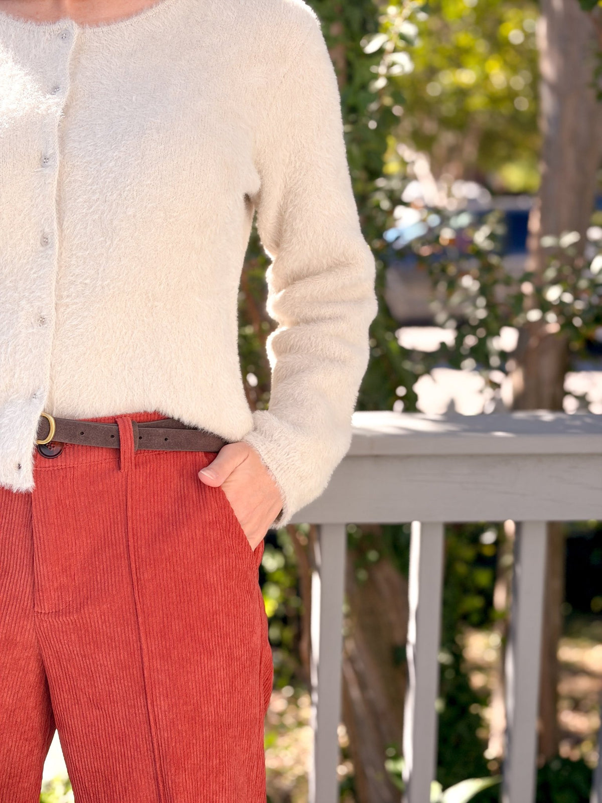 Rose & Lee Co Winterglow Fluffy Cardigan, Frosted Pearl by Z Supply Cardigan