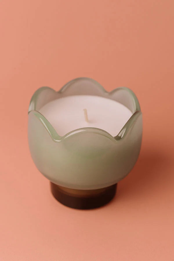 Wisteria & Willow Tulip Blue Glass Candle