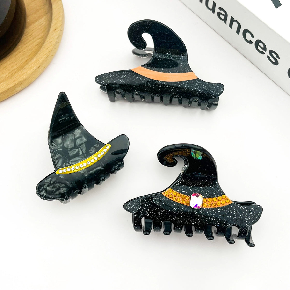 Rose & Lee Co Witch Hat Claw Clip, Assorted Hair