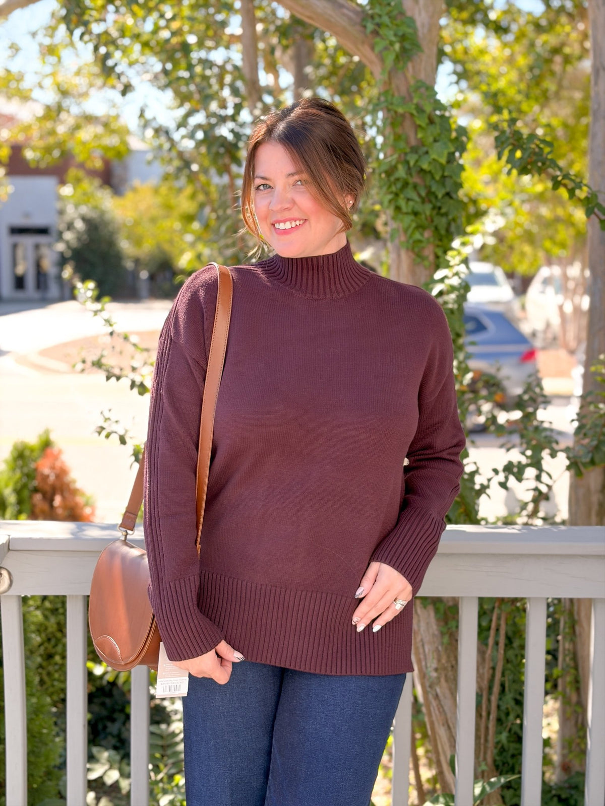 Rose & Lee Co Woodward Sweater, Dark Plum Sweaters