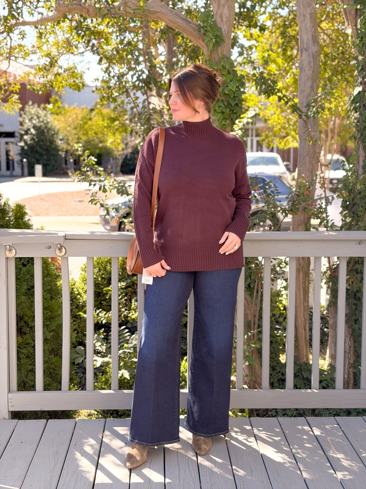 Rose & Lee Co Woodward Sweater, Dark Plum Sweaters
