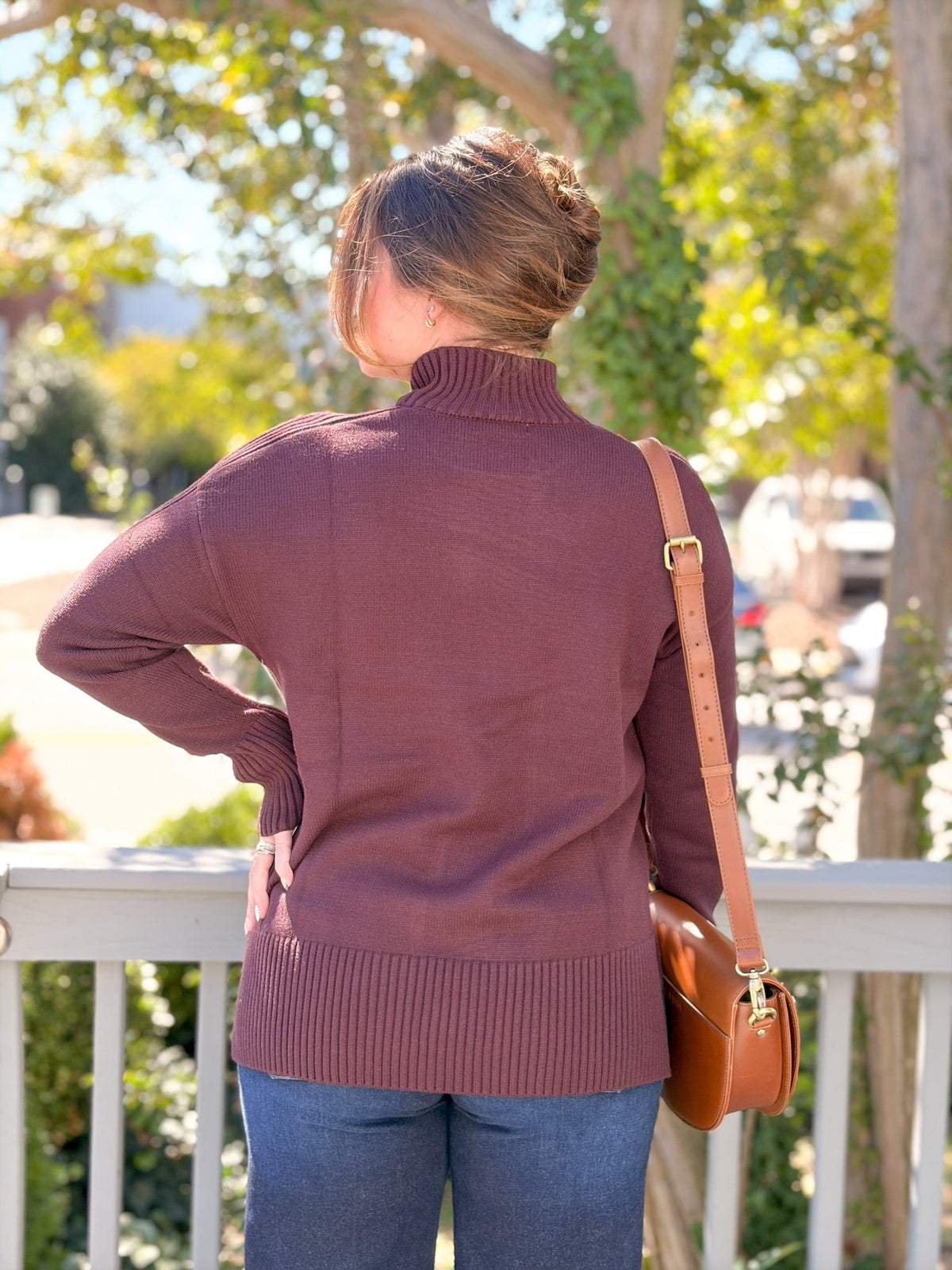 Rose & Lee Co Woodward Sweater, Dark Plum Sweaters