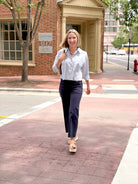 Rose & Lee Co Favorite Button Up Top, Hamptons Blue by Z Supply Work Tops