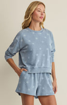 Rose & Lee Co Written Stars Sweatshirt, Ocean Air Indigo by Z Supply Sweatshirt & Hoodies