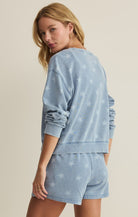 Rose & Lee Co Written Stars Sweatshirt, Ocean Air Indigo by Z Supply Sweatshirt & Hoodies