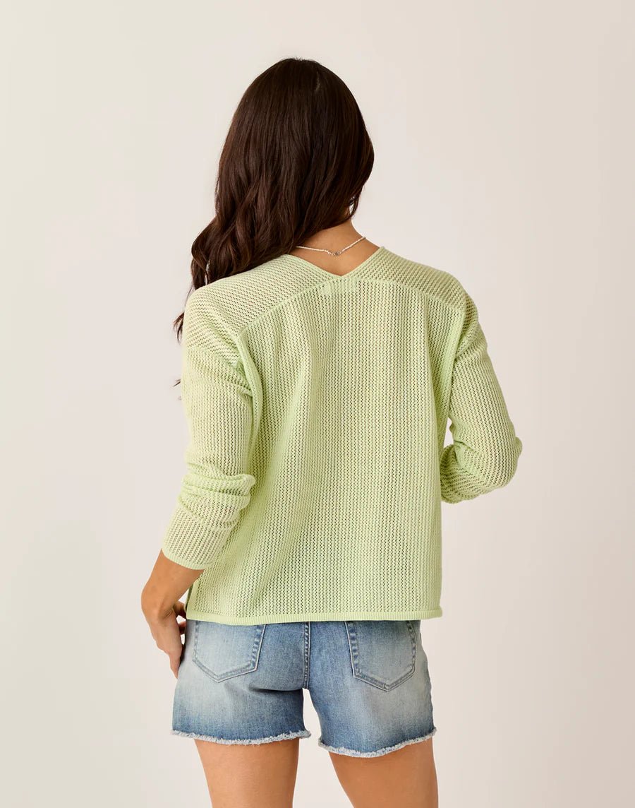 Rose & Lee Co Zella Pullover, Honeydew Long Sleeve