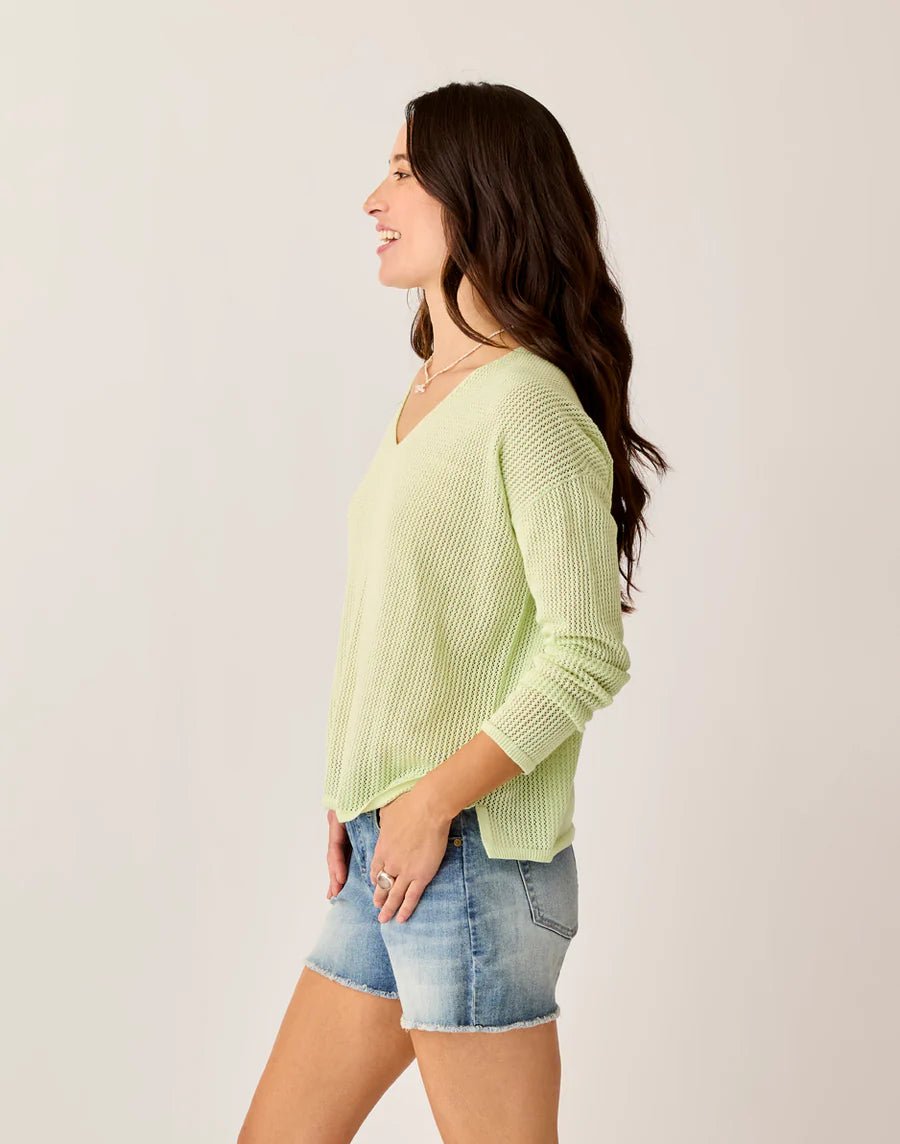 Rose & Lee Co Zella Pullover, Honeydew Long Sleeve