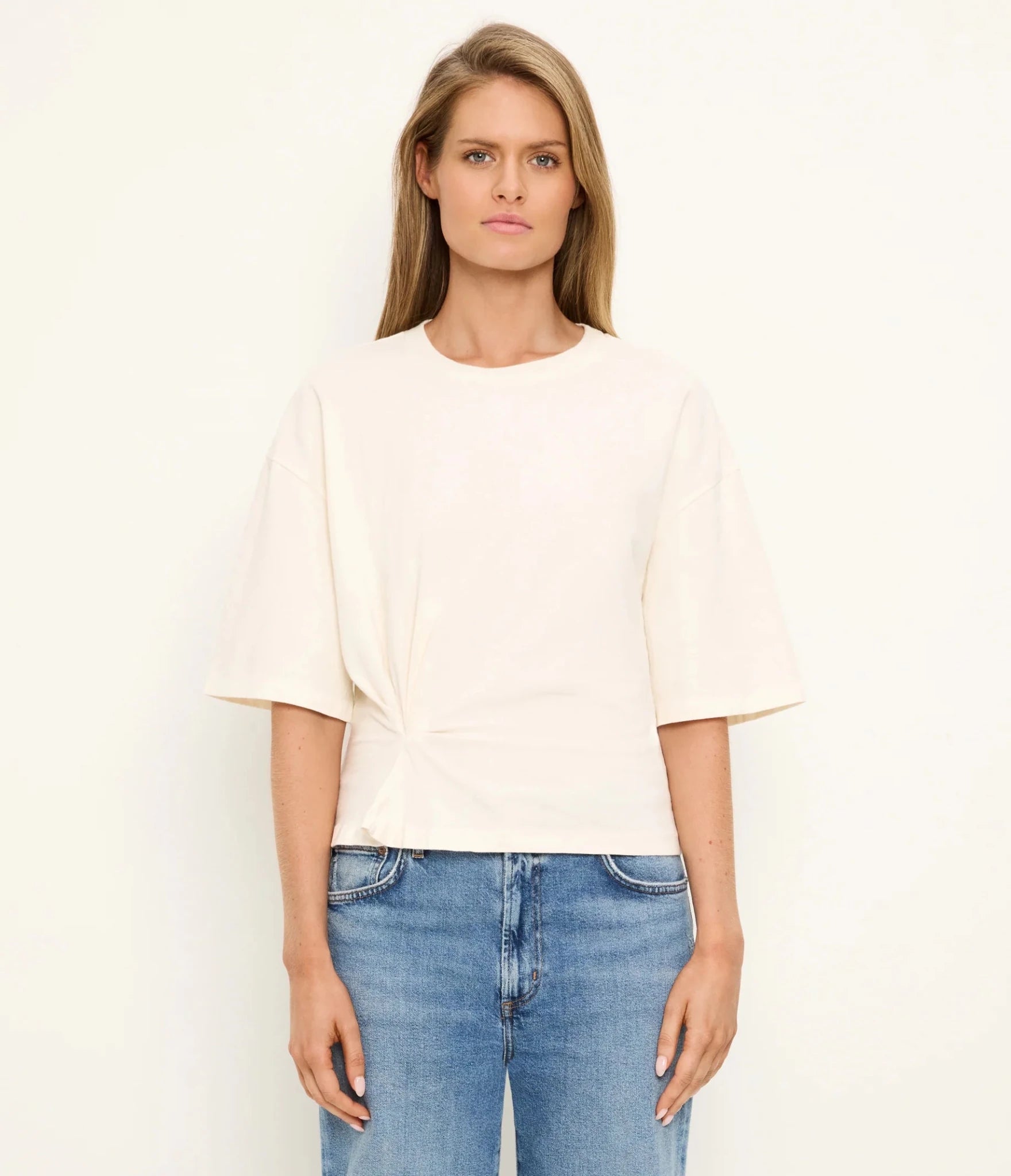 Rose & Lee Co Zinnia Top, Chalk by Michael Stars short sleeve