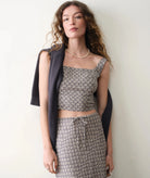 Rose & Lee Co Zoe Hemp Tank, Navy Seashell by Marine Layer Tanks