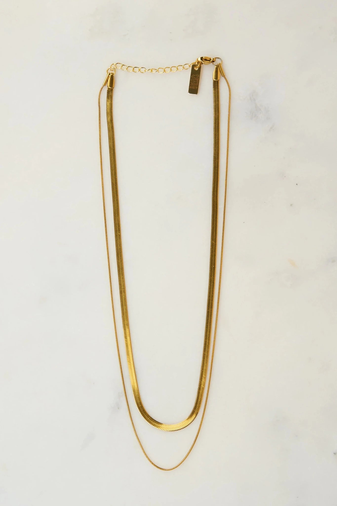 Rose & Lee Co Zoe Layered Necklace, 18k Gold Plated Necklaces