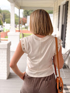 Rose & Lee Co Camino Top, Sandstone by Z Supply short sleeve