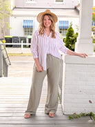 Rose & Lee Co Perfect Line Top, Spanish Rose by Z Supply Long Sleeve