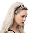 Rose & Lee Co Zig Zag Headband 2pc, Black & Tortoise Hair