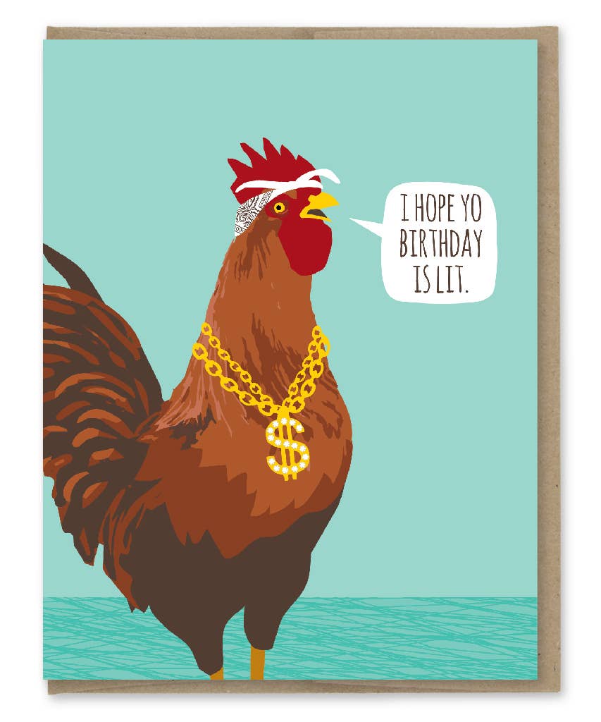 Rose & Lee Co Lit Rooster Birthday Card Home & Gifts