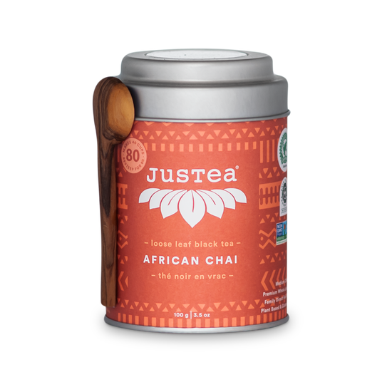 African Chai Tin with Spoon - Rose & Lee Co