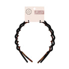 Rose & Lee Co Zig Zag Headband 2pc, Black & Tortoise Hair